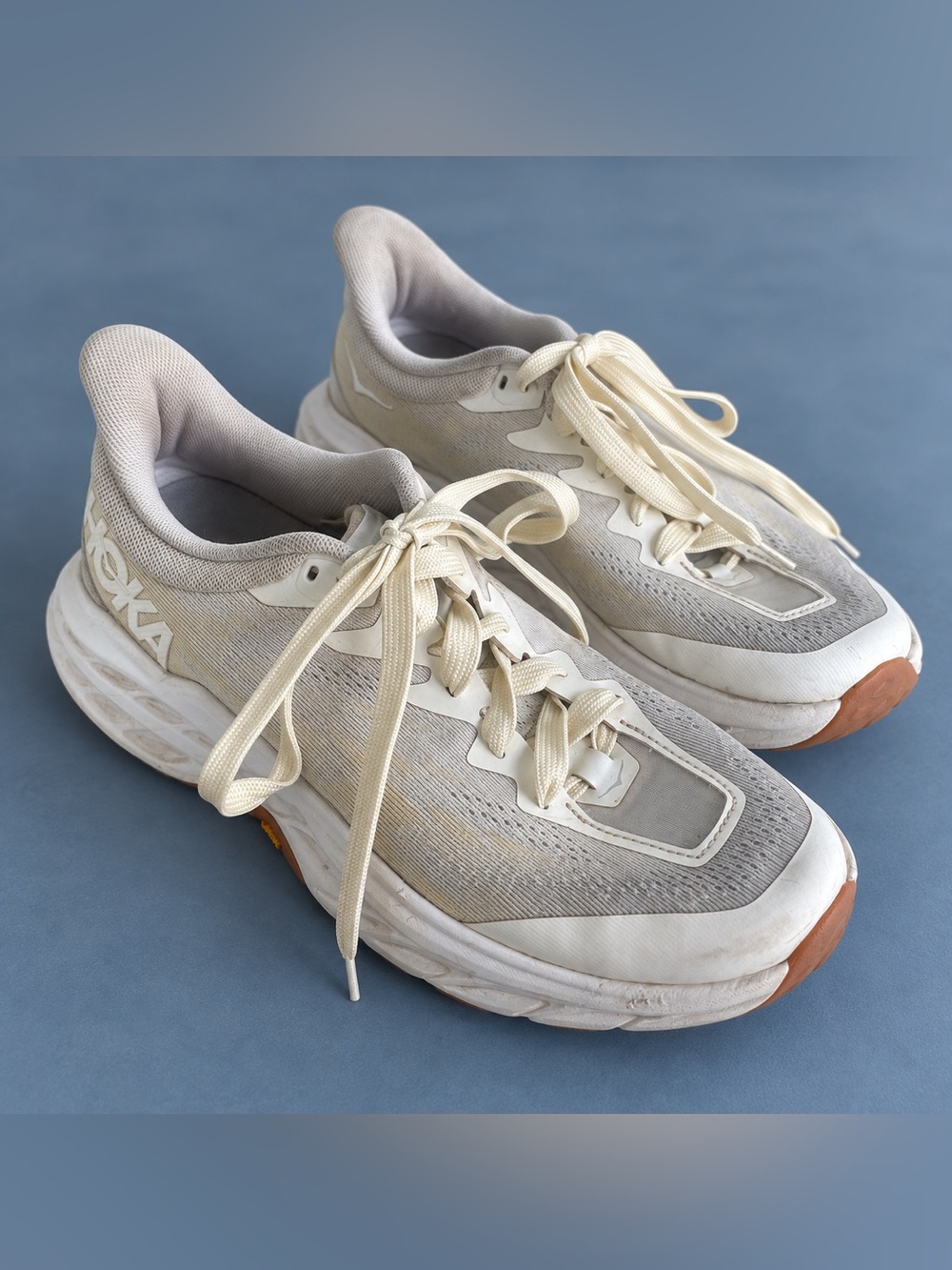 HOKA Speedgoat 5 Women’s Trail Running Shoes Ivory Yellow Size 9.5